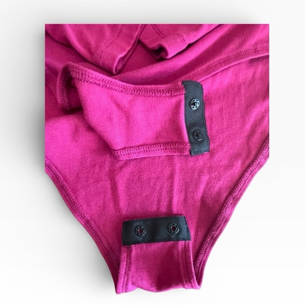 Pink Long Sleeve Bodysuit One Piece zipper women size: XS - Picture 5 of 6